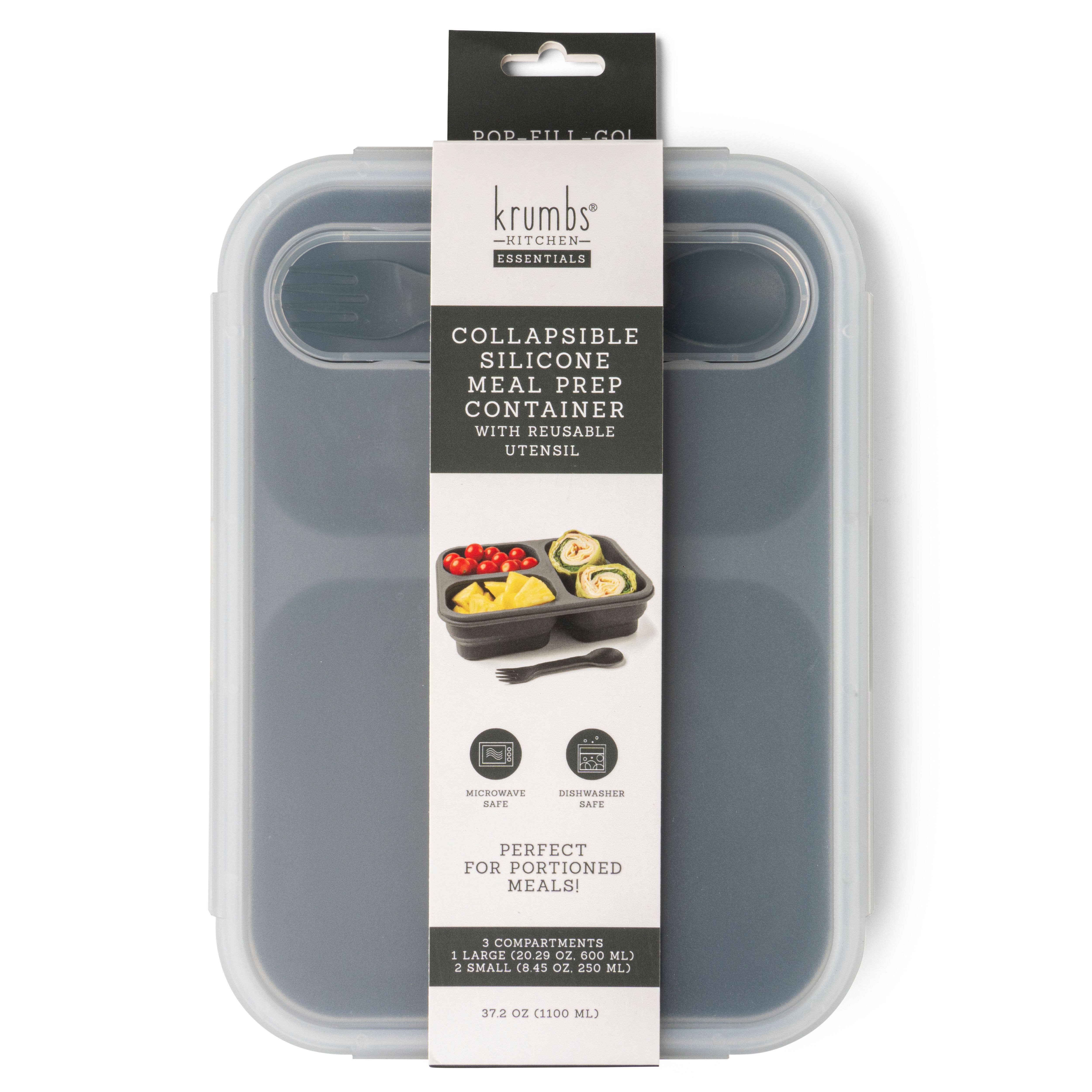 DM Merchandising - Wholesale Food Storage Container - Krumbs Kitchen Collapsible Silicone Meal Prep Container Asst4