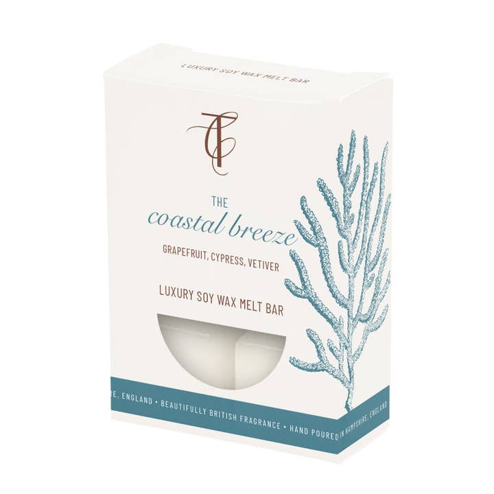 COAST & COUNTRY-Coastal Breeze 60 hour Soy Wax Melt for wholesale by The Country Candle Co.
