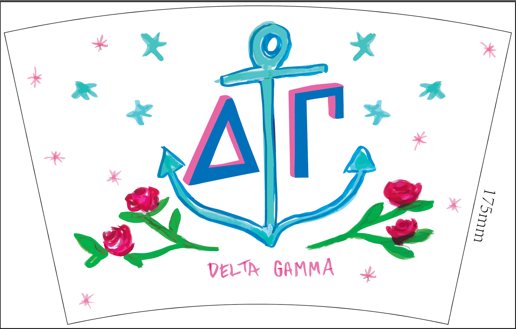 Over The Moon Greek - Wholesale Drinking Glass/Cup - Sorority Marker Cup29