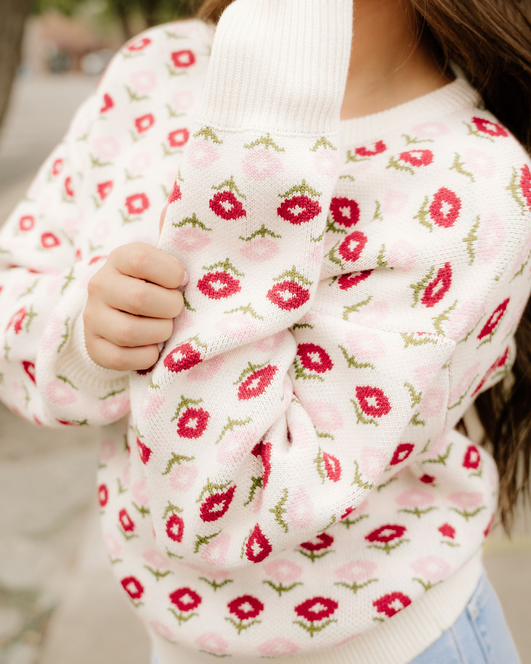 Indie & Co. | Women's Apparel - Wholesale Knit Sweater - Women's - Savannah Floral Sweater | Crew Neck Sweater | Knit Sweater5