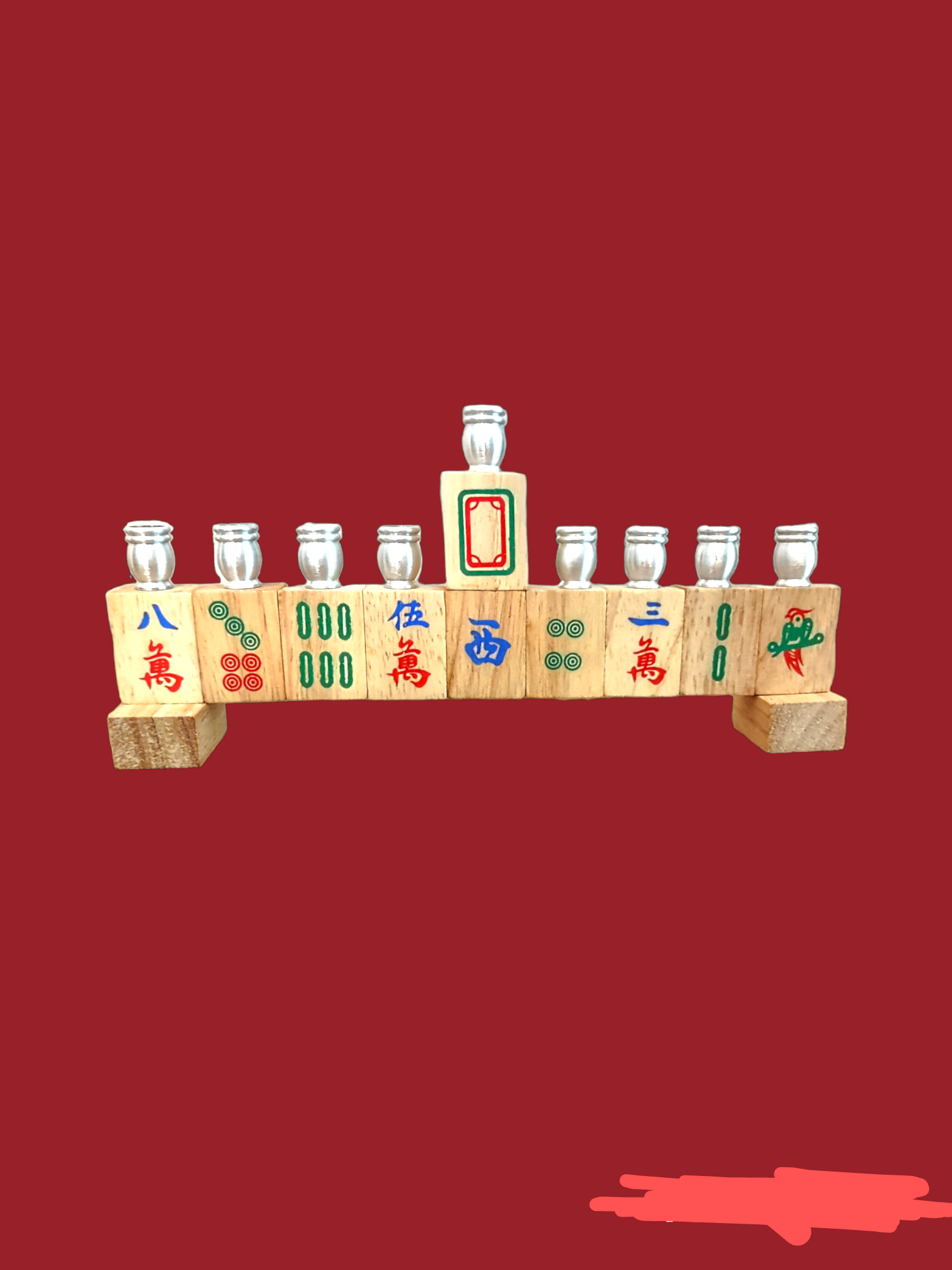 Eclectic Judaica - Wholesale Menorah - Mah Jong Menorah0