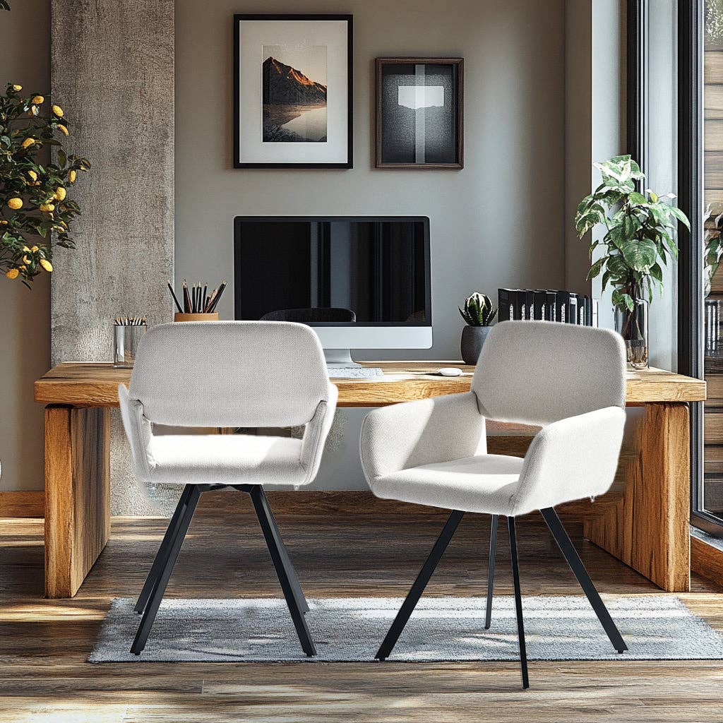 Urban Meuble - Wholesale Chair - Set of 2 Scandinavian dining chairs, swivel, beige fabric CALIFORNIA KD BEIGE SWIVEL9