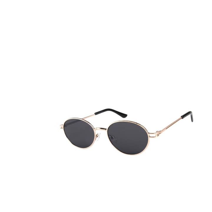 V by Vye Eyewear - Wholesale Sunglasses - Women's - Metal Oval Sunglasses in Gold0