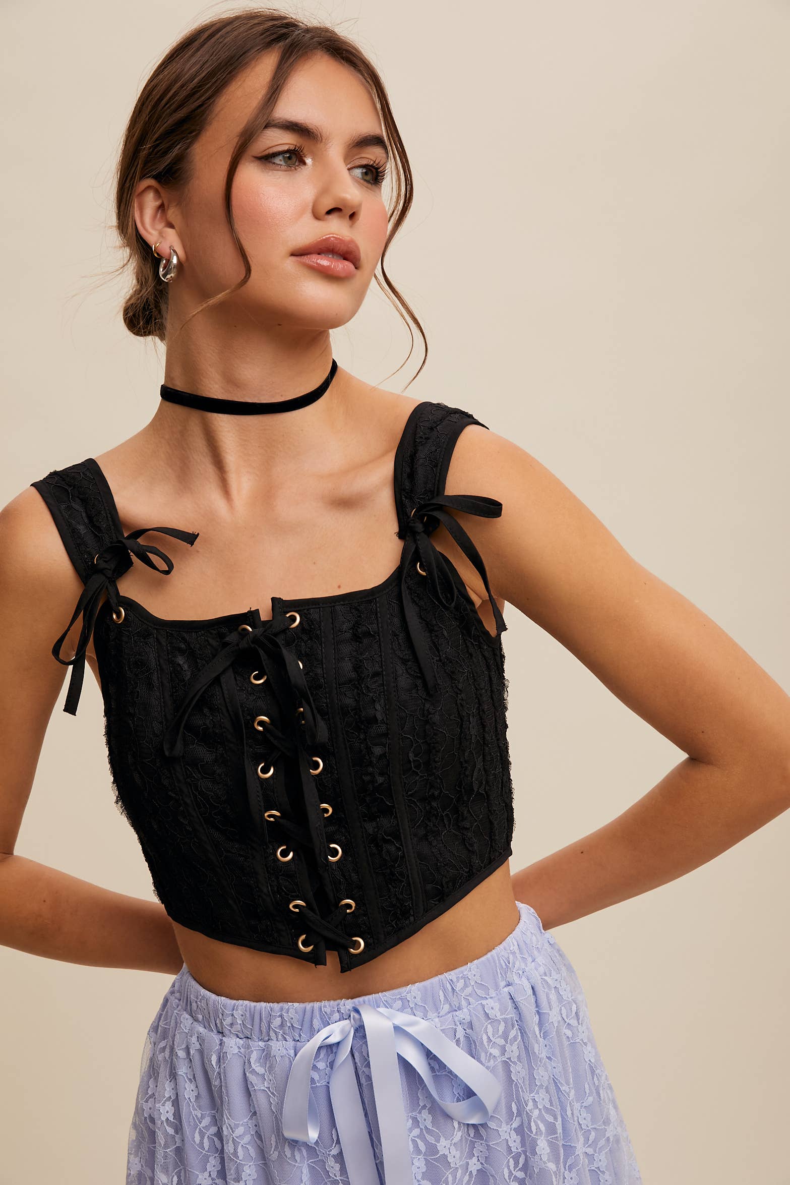 Listicle - Wholesale Korset - Dames - Vetersluiting Corset Crop Top1