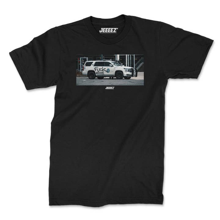POLITIE AUTO FCK T-SHIRT voor wholesale door JEEEEZ