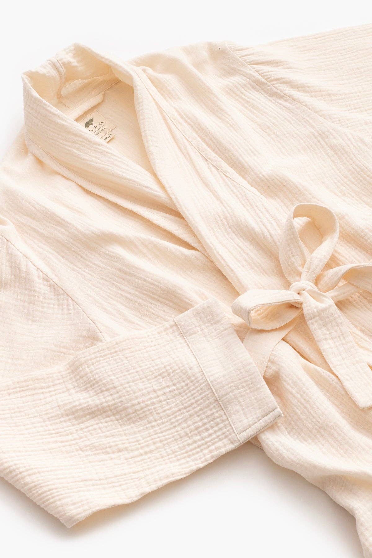 Monica + Andy – Engroshandel Morgenkåbe - Dame – Organisk Gaze Robe_Cream4