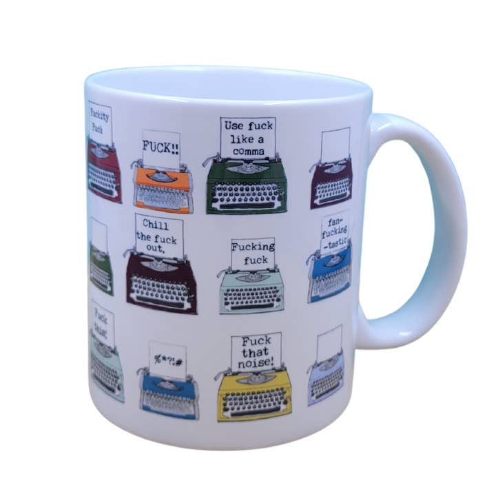 Typewriters and Swears Coffee Mug for wholesale by ChicalooKate