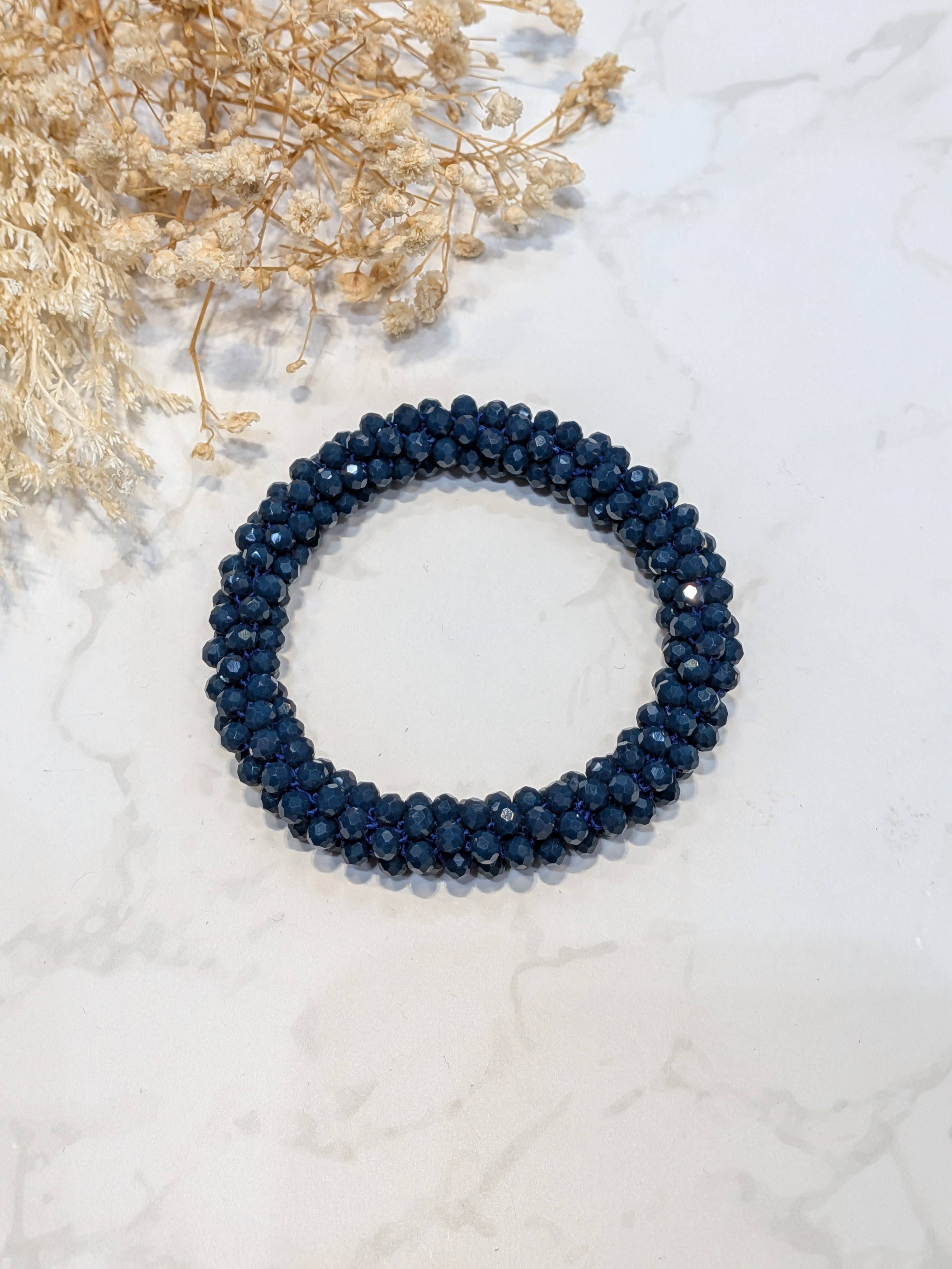 LOLO & YAYA - Wholesale Link & Chain Bracelet - Blue-tone crystal effect bracelet33