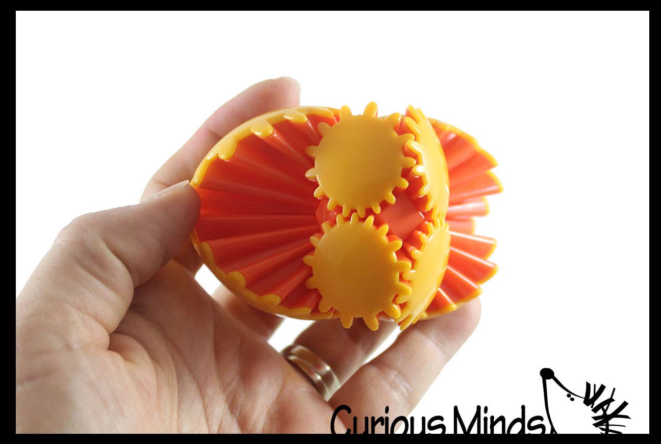 Curious Minds Toys - Wholesale Fidget Toy - Kids - 1  Gear Ball Fidget - Rotating and Spinning Spinner Stress S6