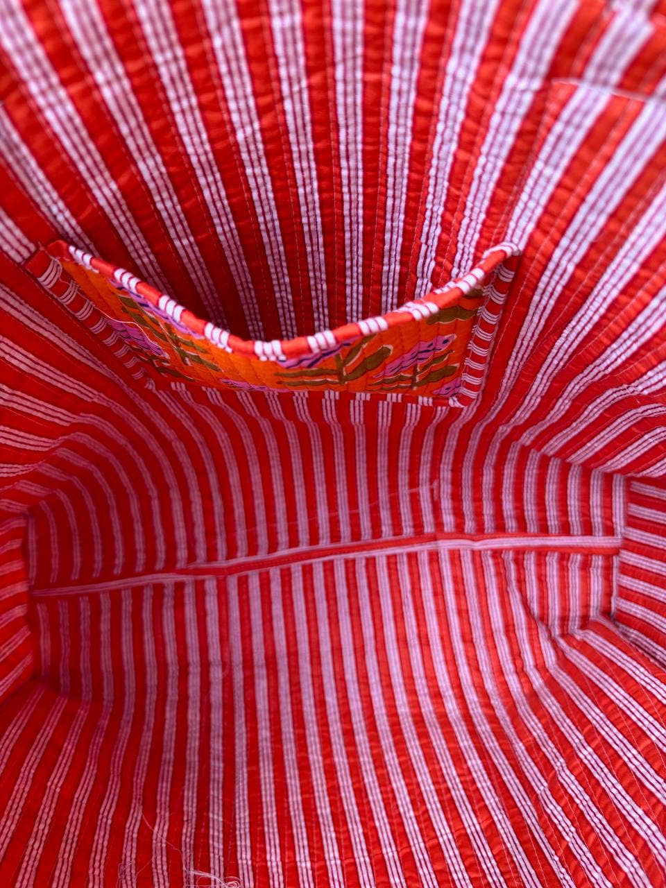 Bhawana Handicrafts - Wholesale Tote Bag - Women's - Orange Cotton Bag Floral Printed Bag Quilted Bag Women Bags 5