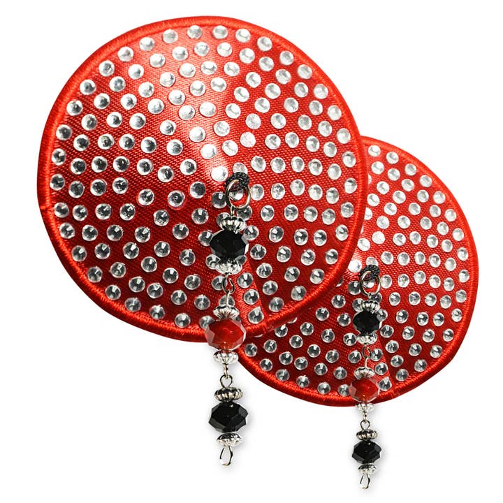 Copricapezzoli Sm Crystal Round Red - Perline per la vendita all'ingrosso da parte di Bijoux De Nip