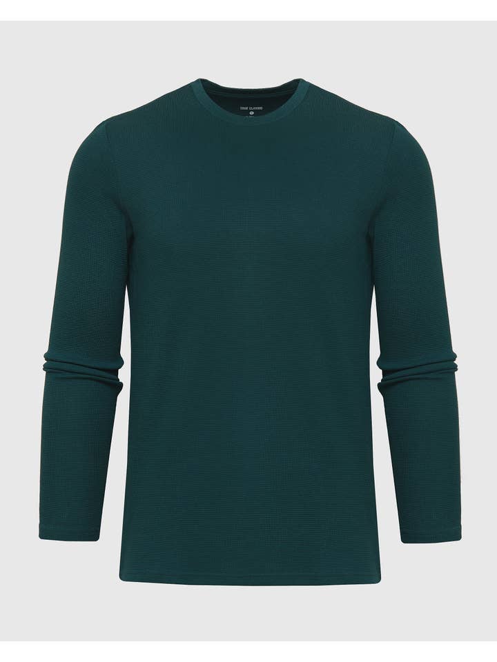 True Classic - Wholesale T-Shirt - Men's - Long Sleeve Shirt | Waffle | Crew Neck | Evergreen Heather
