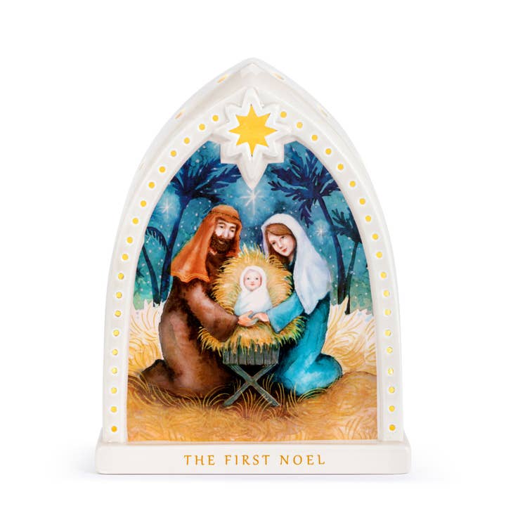 First Noel Lit Ceramic Nativity Scene for wholesale by DEMDACO