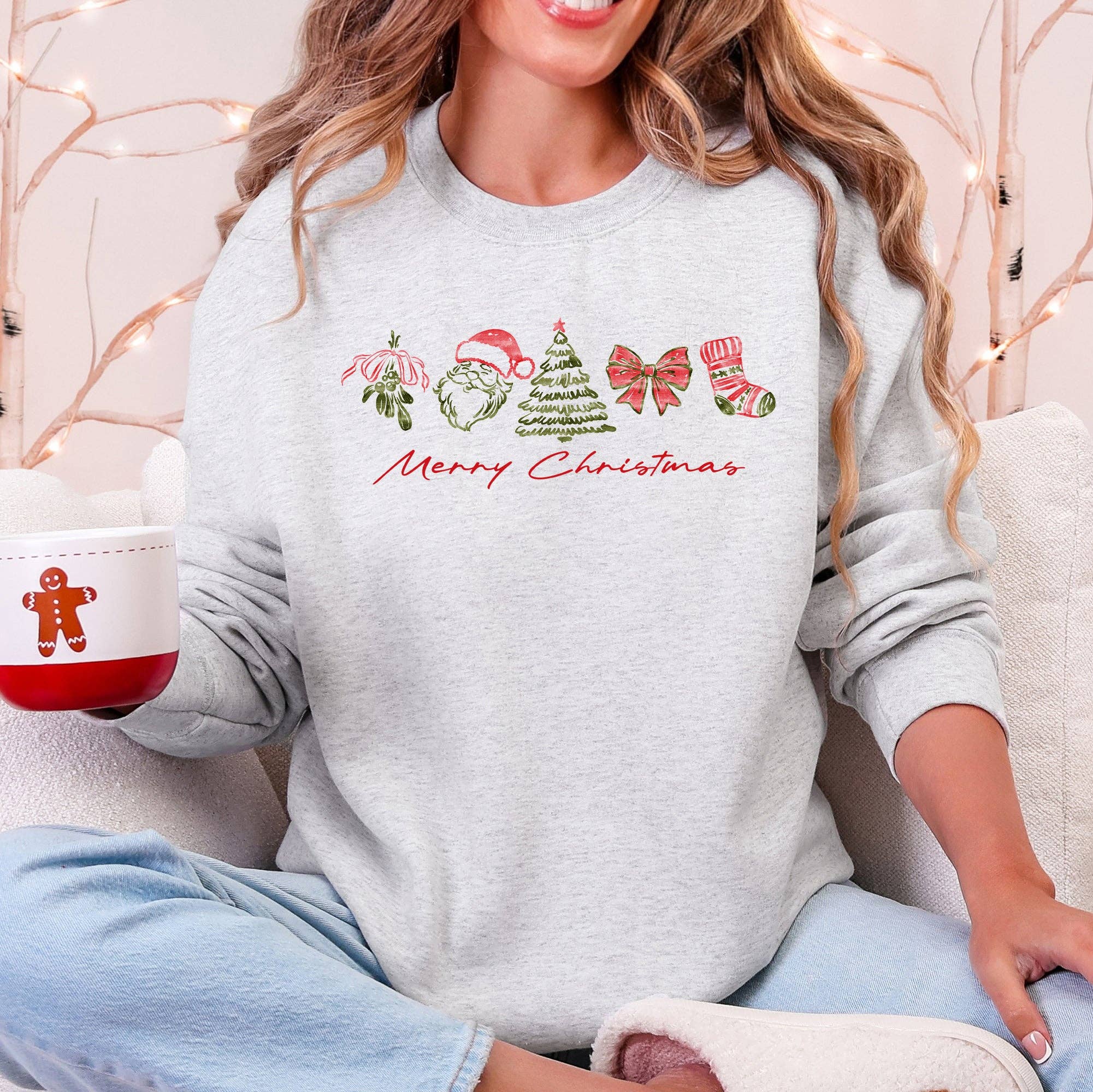 Refinery Number One LLC – wholesale Graphic sweatshirt – Unisex – Merry Christmas, Santa, Retro, Vintage, Cute Sweatshirt2