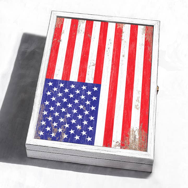 Print Frame Box - Wholesale Keepsake Box - Kids & Baby - Scotland Wood Flag Frame Keepsake Box4