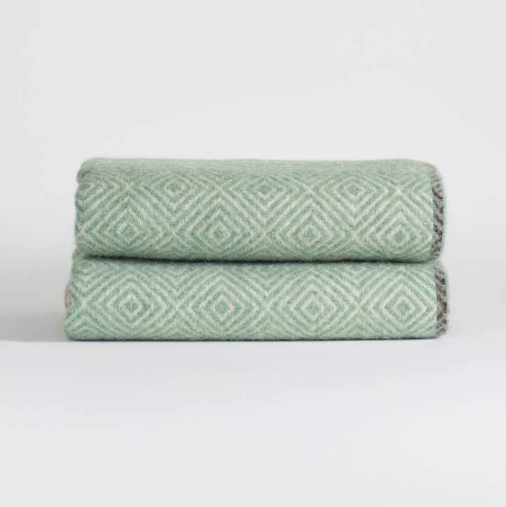 MoST - Wholesale Throw Blanket - Wool throw blanket VENEZIA Mint1