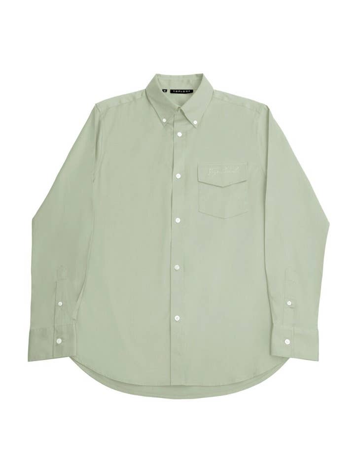 Formeel overhemd met lange mouwen voor heren met normale pasvorm - Pumice Stone voor wholesale door TOPLOOK LONDON