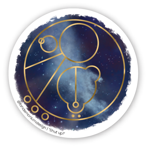 Fandemonium Design - Wholesale Sticker - 12th Doctor "Shut Up" Catchphrase Sticker2