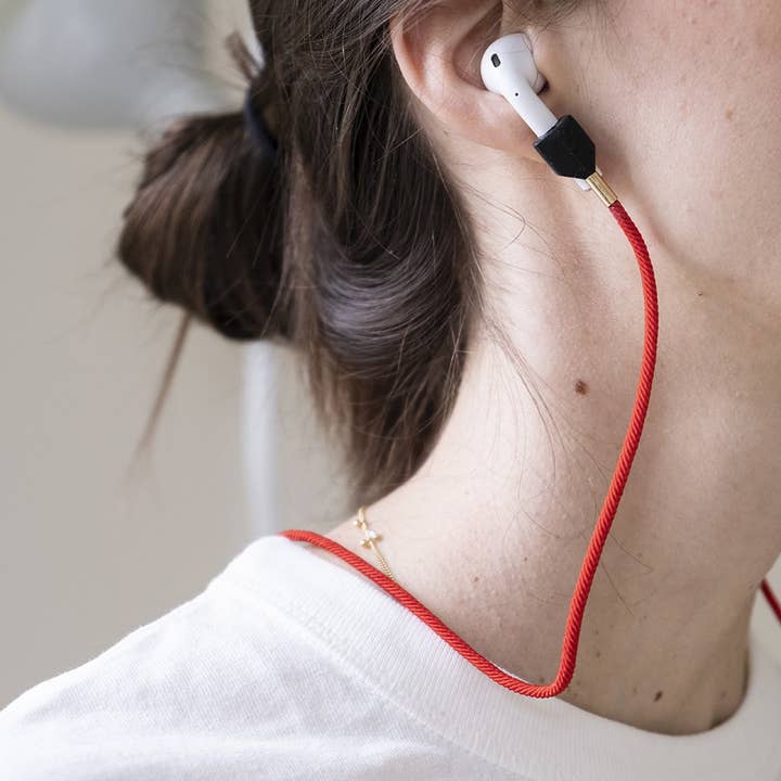 Wood'd - Vendita all'ingrosso Custodia per AirPods/auricolari - Uomo - LACCIO PER AIRPODS ROSSO