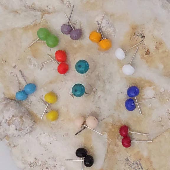 Sample Pack (12pair) Fused Glass Post Earrings Wholesale for wholesale by Mellyn's
