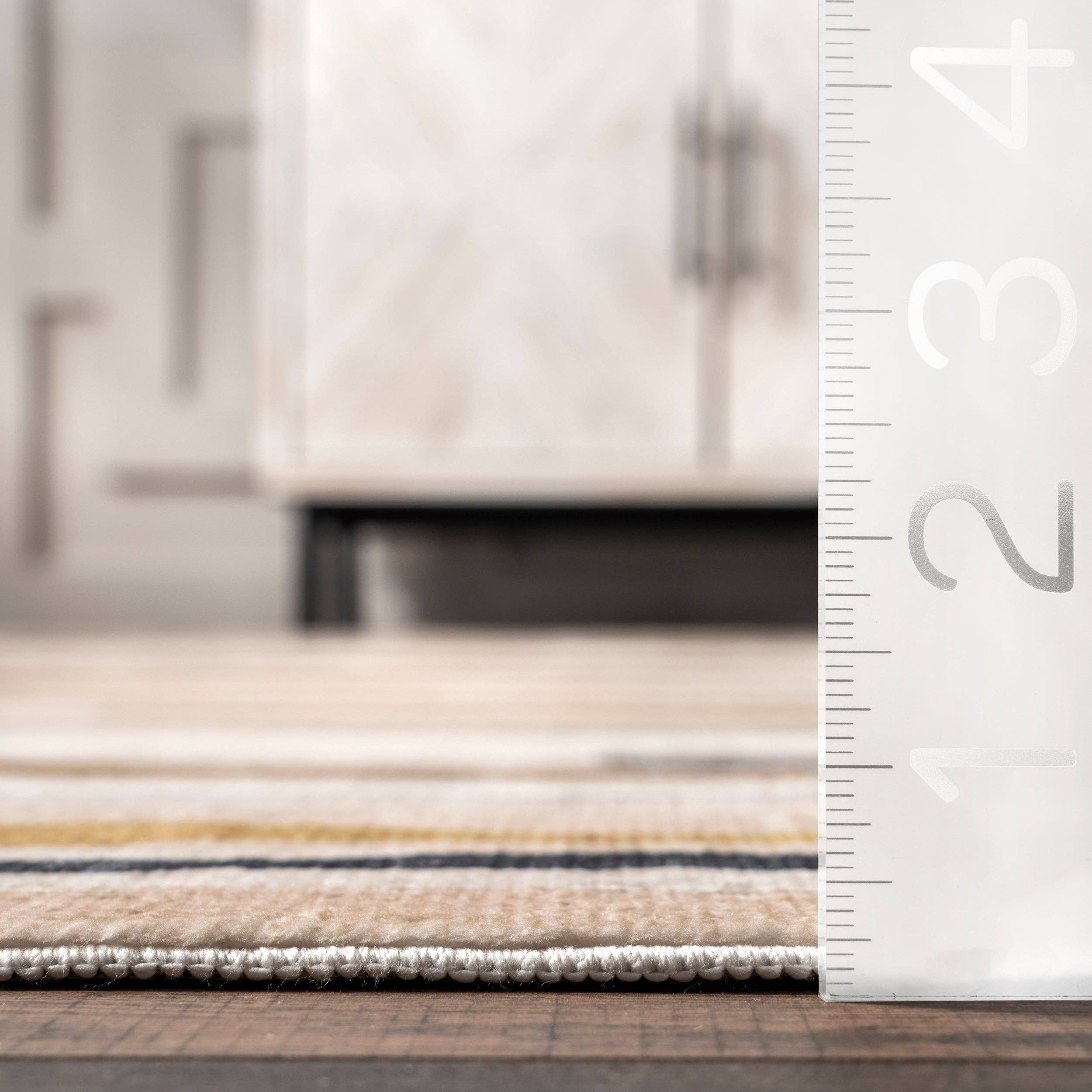 Beige Elvi Abstract Watercolor Machine Washable Area Rug for wholesale on Faire1