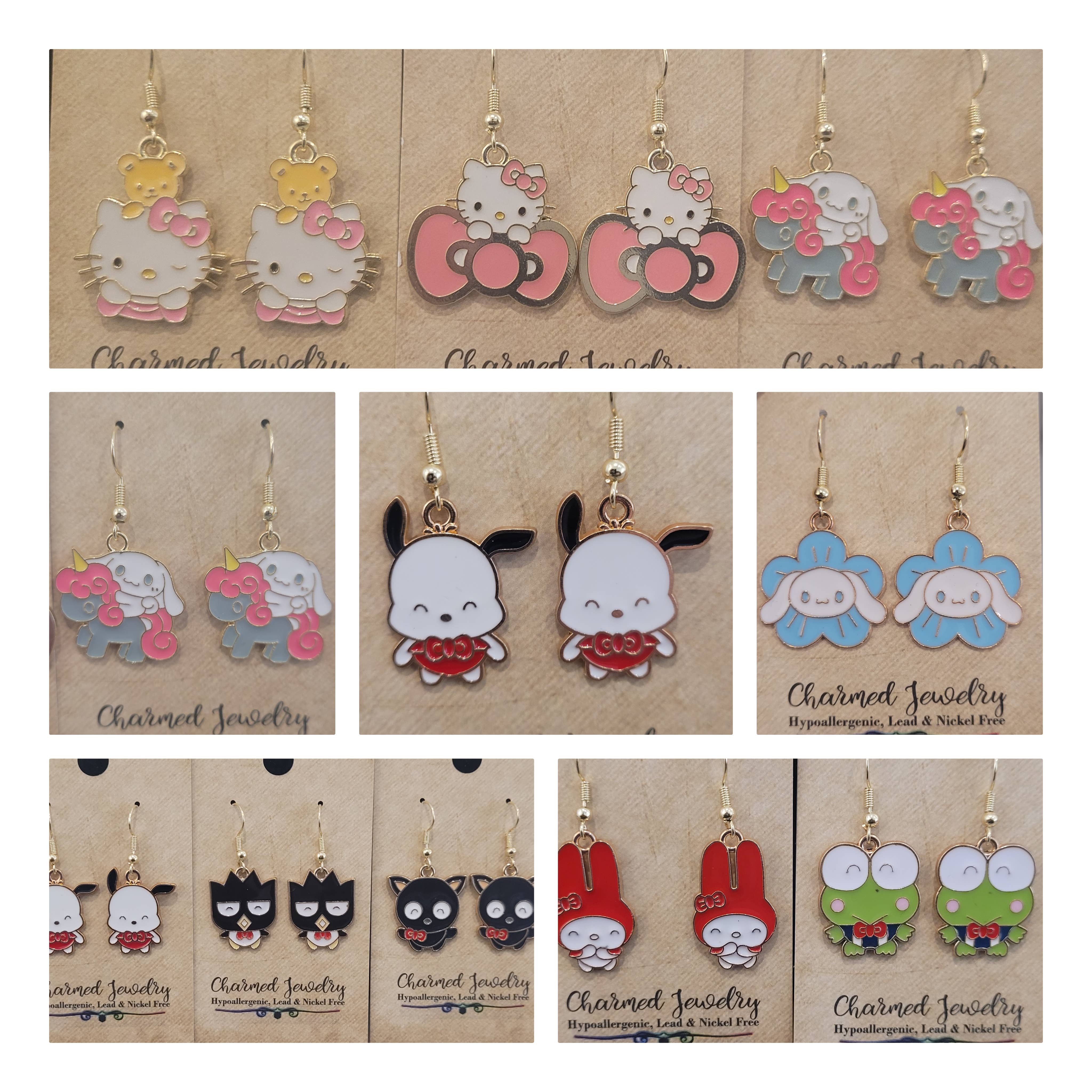 Con-Quest Crafts – Engroshandel Hængeøreringe og creoløreringe – Søde øreringe inspireret af Hello Kitty & Friends0