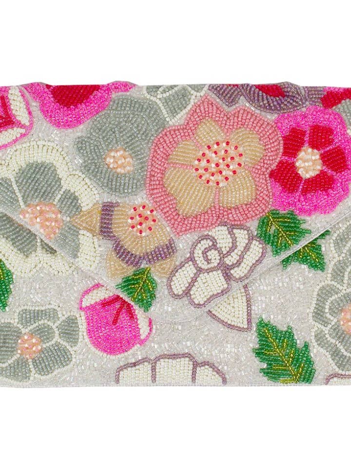 PASTEL ROSES FLORAL Clutch for wholesale by Ole