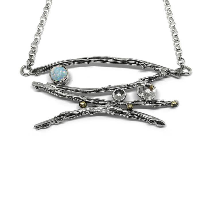 Twig Pendant with stone for wholesale by Tamara Kelly Designs