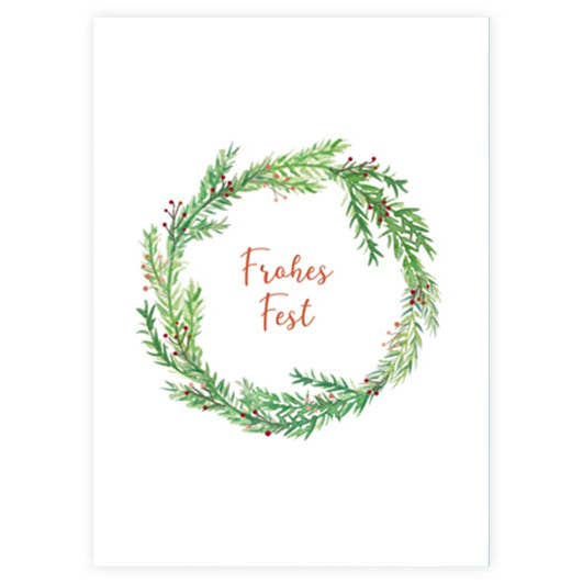 Grinalda de Boas Festas | Cartão Postal | Natal | Cartão de Cartão por atacado de Hey!Cards GmbH & Co. KG