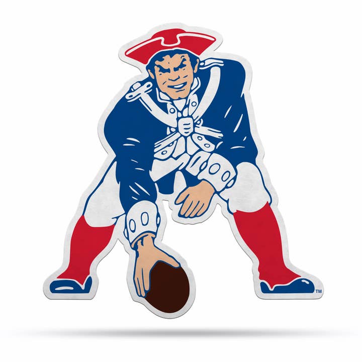 New England Patriots Retro Logo Shape Cut Pennant for wholesale by Rico Industries
