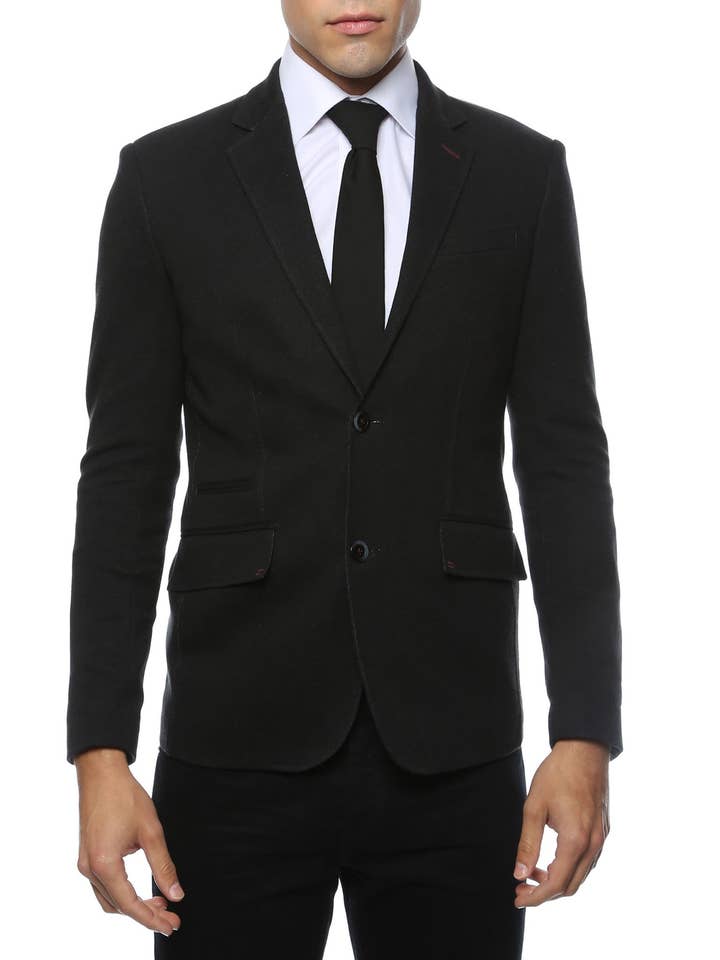 Daytona Svart Stretch Slim Fit Kavaj för wholesale av Ferrecci