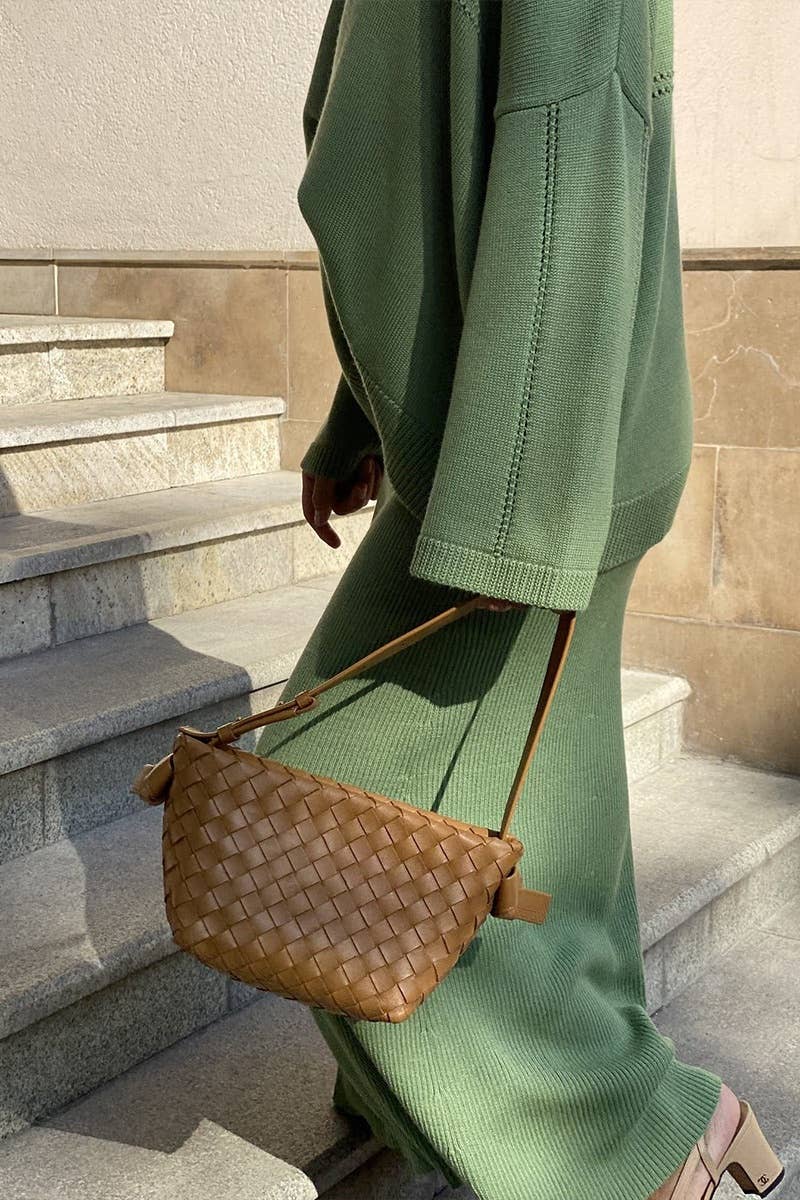 NINEXIS - Vente Ensemble haut et jupe - Femme - CWSS0750_ENSEMBLE DE JUPE-PULL À MANCHES LONGUES ET COL EN V TRICOTÉ11