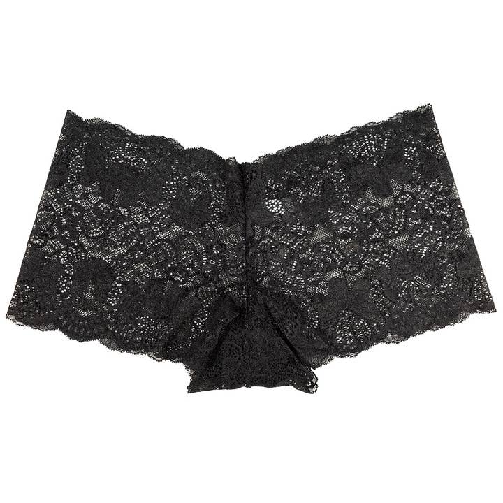 Black Butterfly Lace Boyshort for wholesale on Faire1
