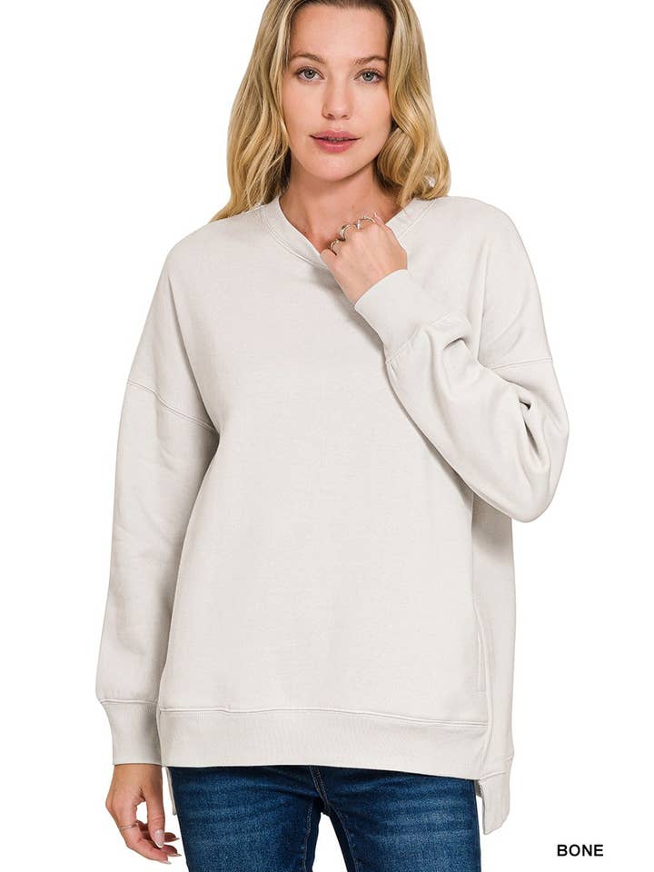 Vanilla Monkey - Wholesale Sweatshirt - Women's - Fleece Hi-low Boyfriend Sweatshirts With Pocket20