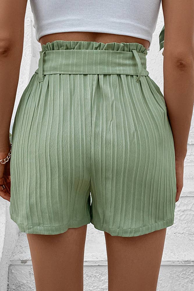 Green Pleated Shorts with Pockets BFZY569 for wholesale on Faire2