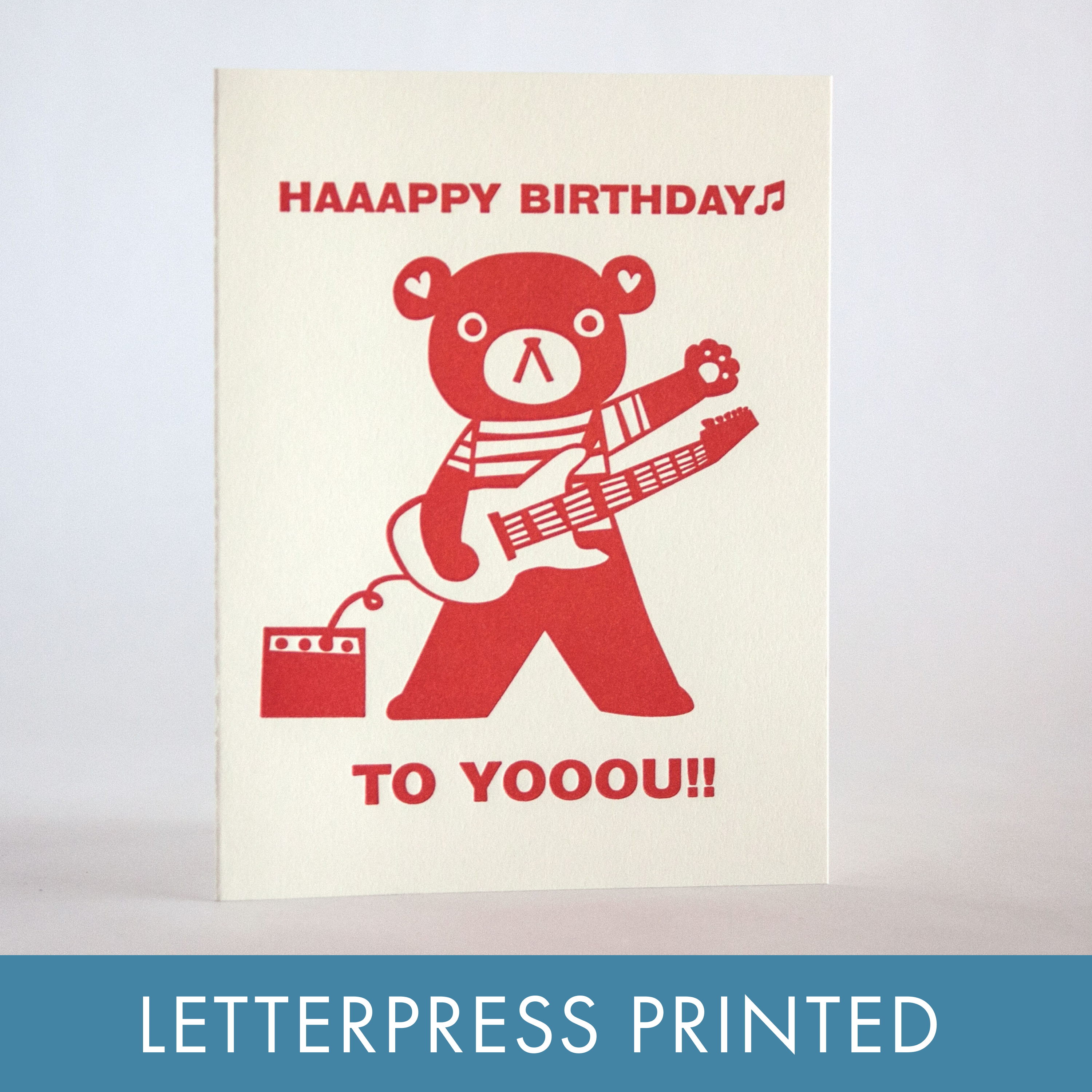 Egg Press Manufacturing - Wholesale Birthday Card - Rockin' Birthday Letterpress Greeting Card by Fugu Fugu0