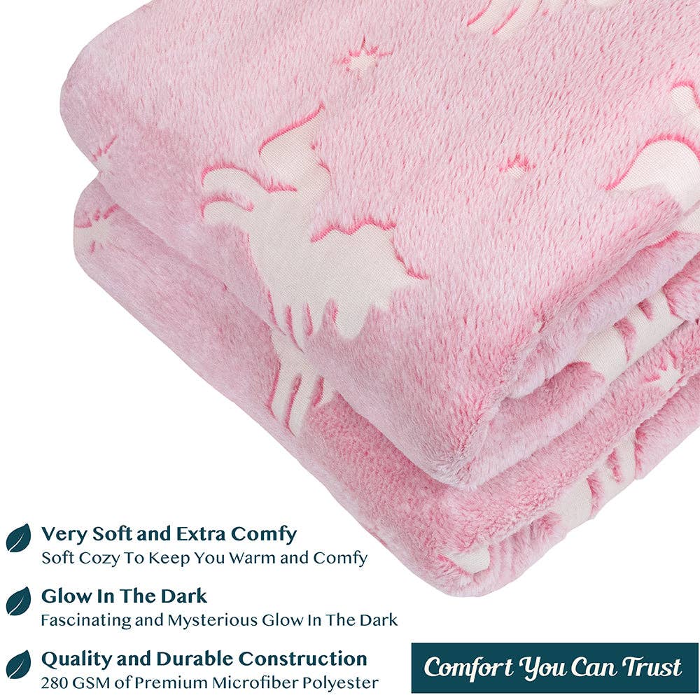 Pavilia – wholesale Throw blanket – Glow In The Dark Fleece Throw Blanket24