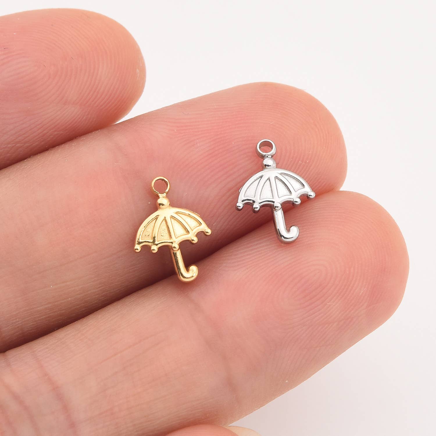 findings4uGem – wholesale Pendant/charm necklace – Gold Filled Stainless Steel Umbrella Charm Pendant, SCP0224