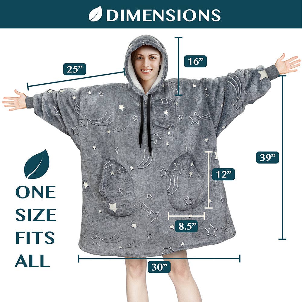 Pavilia - Wholesale Hoodie - Women's - Chest Pocket Sherpa Hoodie Blanket - Patch Pocket (Regular / Long)30