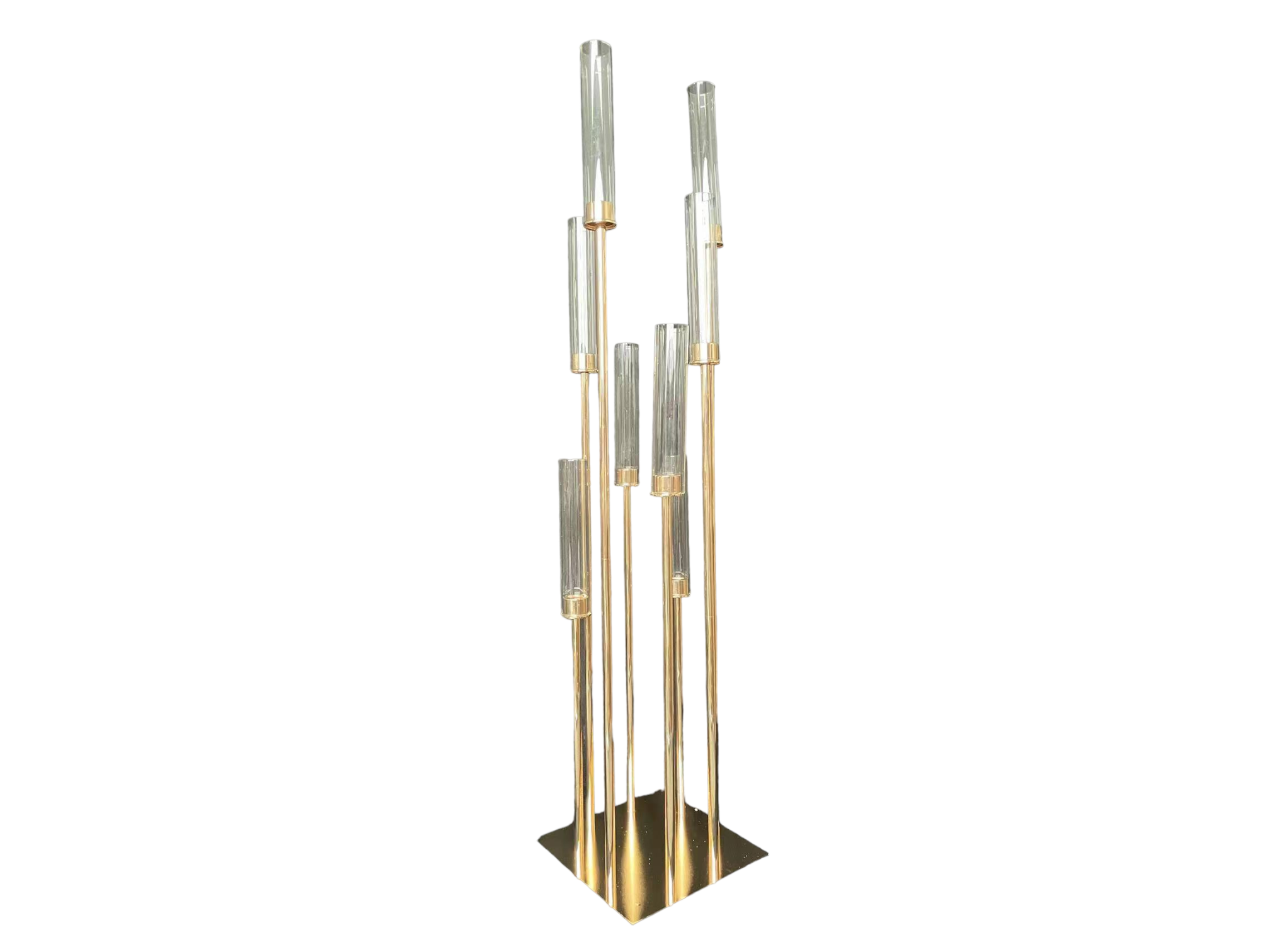Decor N Beyond - Wholesale Candle Holder - 50" Gold 8 Arm Metal Candlestick Candelabra Centerpiece1