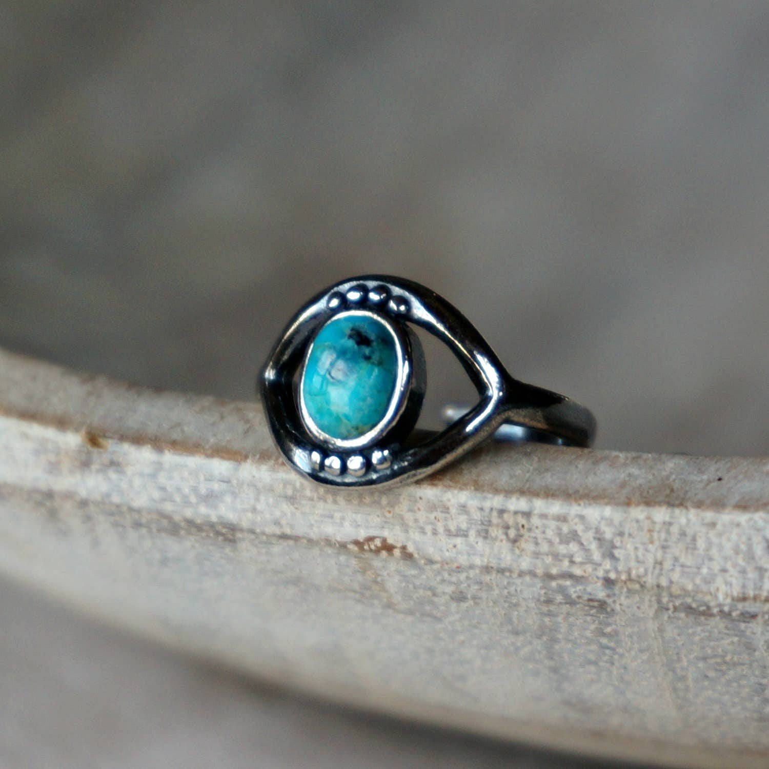 Sowell Jewelry - Wholesale Single Stone/Solitaire Ring - Evil Eye Turquoise Ring1