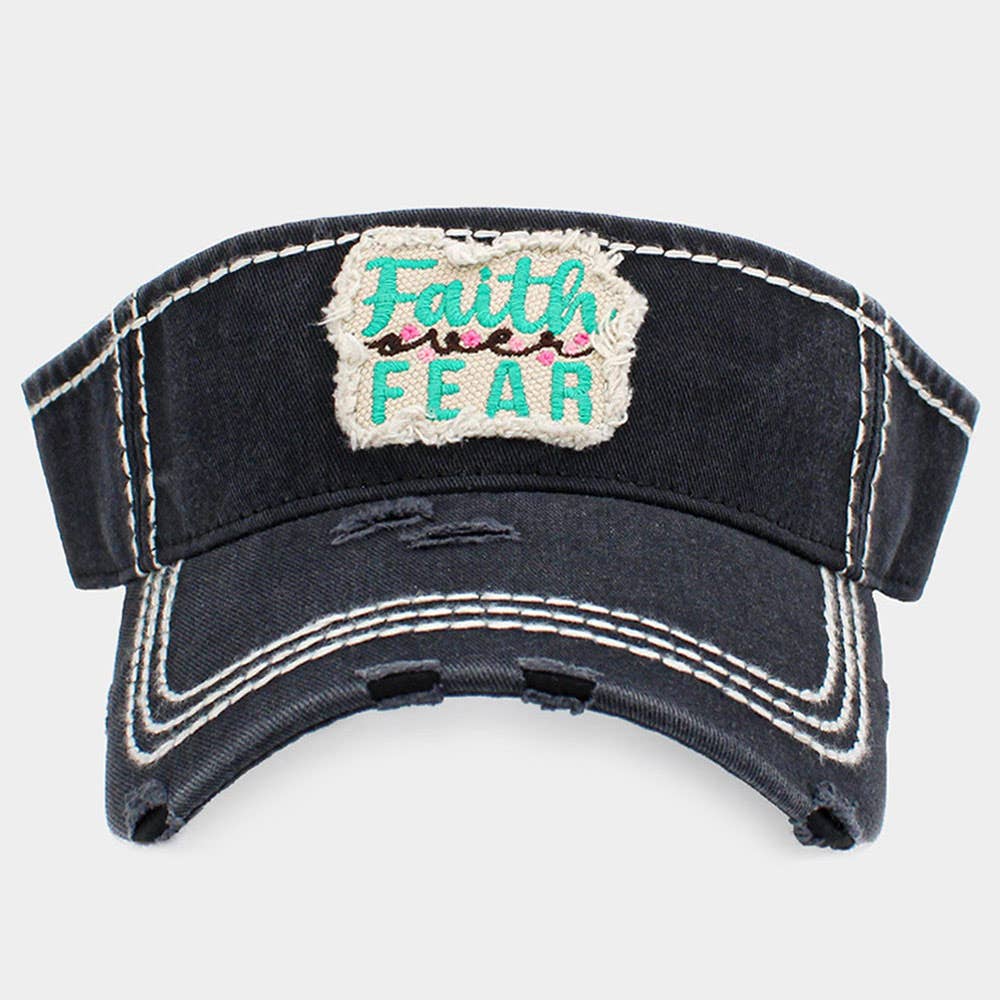 Sensibling Corp. - Wholesale Visor - Women's - Faith Fear Vintage Visor Hat1