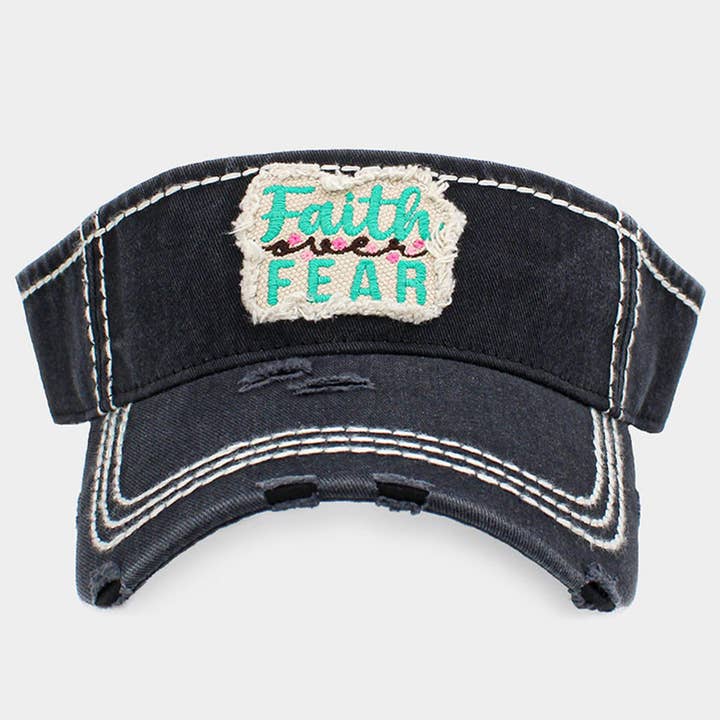 Sensibling Corp. - Wholesale Visor - Women's - Faith Fear Vintage Visor Hat1