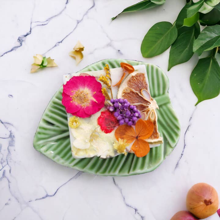 FlorBody - Wholesale Bar Soap - Handmade Natural Goat Milk Soap with pressed flowers - 2oz2