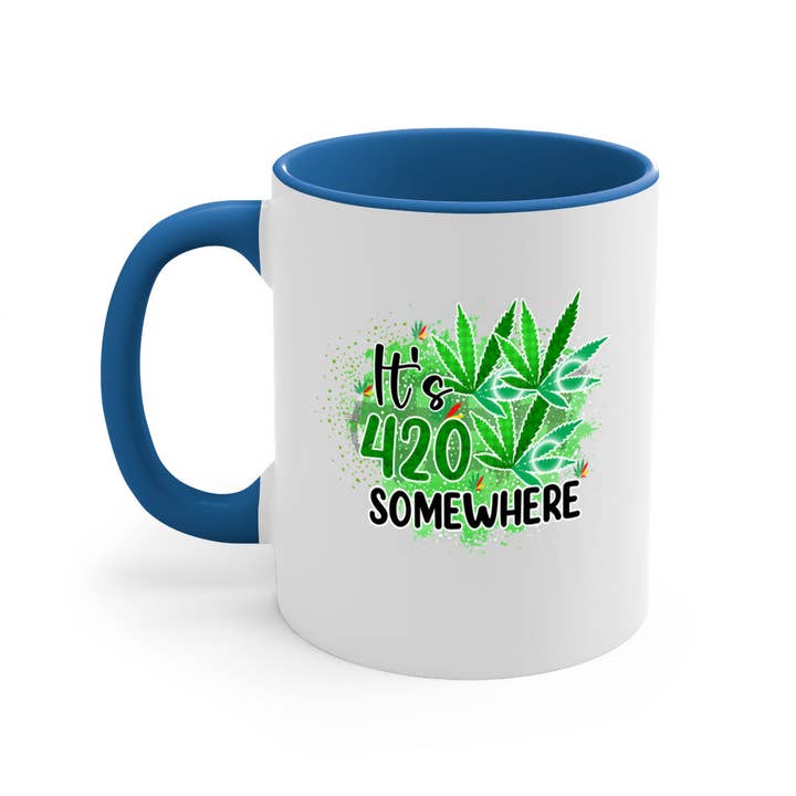Het is 420 Somewhere 155 #- Marihuana-mok/koffiekopje voor wholesale door Mugs R Us