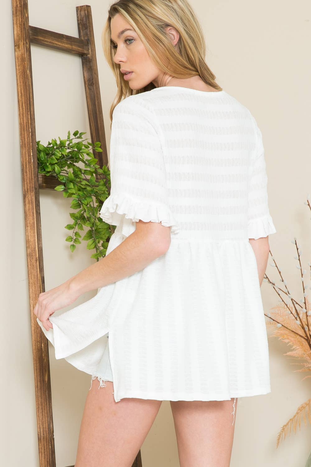 Orange Farm Clothing - Vendita all'ingrosso Tunica - Donna - Top Tunica Testurizzato2