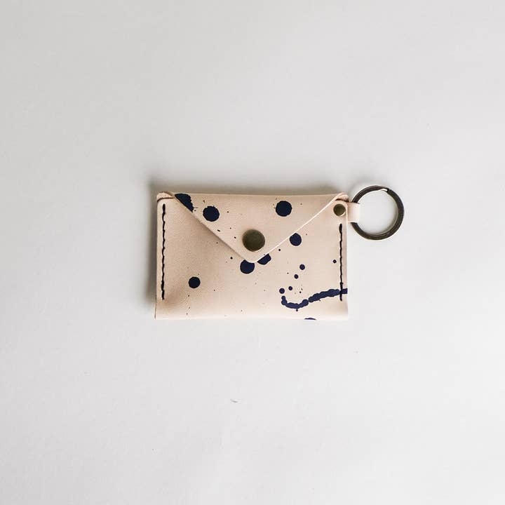 Splatter Leather Keychain Wallet for wholesale by Choice Goods Co.