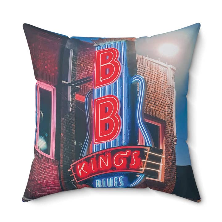 "BB King's Blues Club" Memphis, TN Photography Pillow for wholesale by Carper Creative Co.