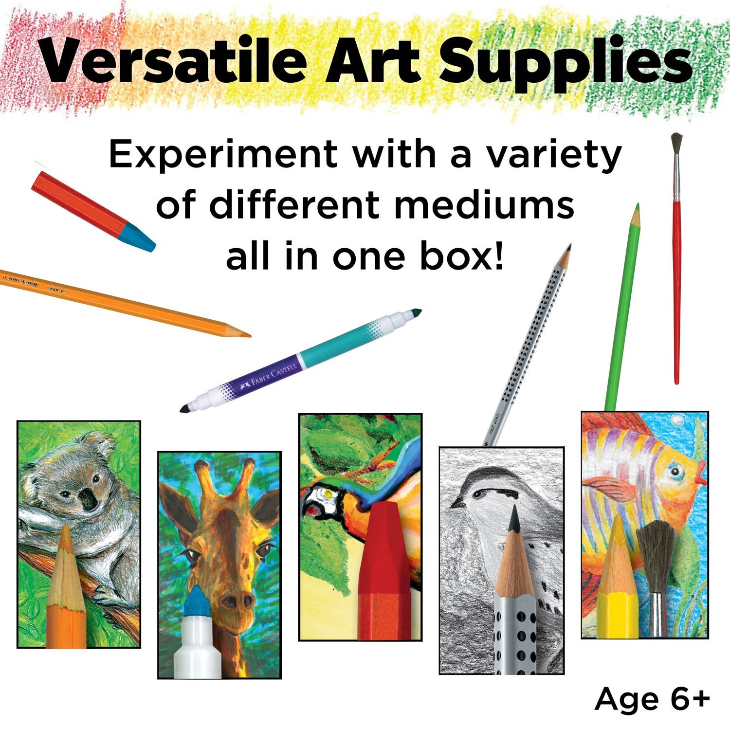 Faber-Castell / Creativity for Kids - Wholesale Art Set - Kids & Baby - 64- Piece Young Artist Essentials Art Set Gift Set for Kids4