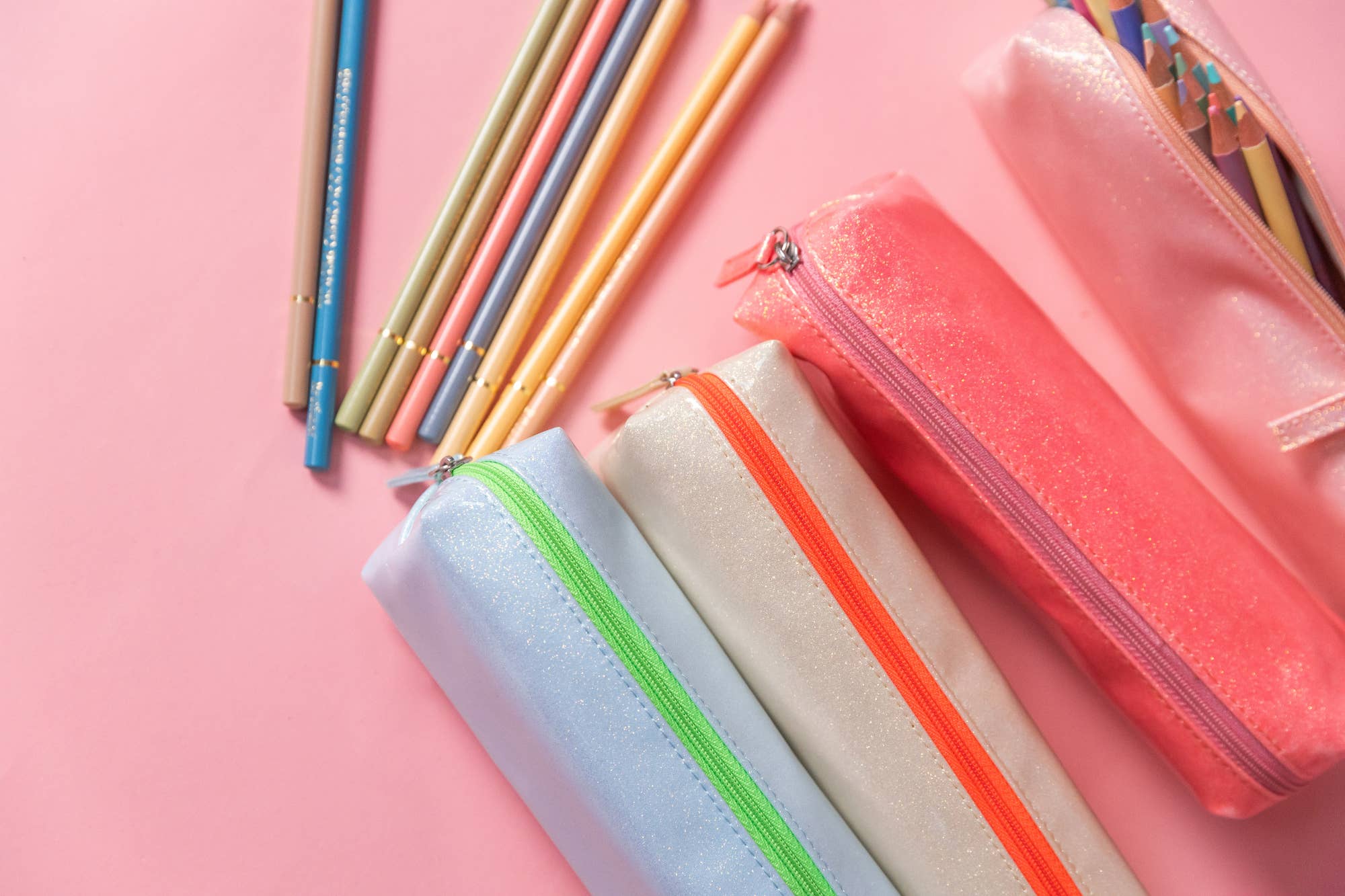 Luciole et Petit Pois - Vente Étuis/trousses à crayons - Trousse - Crème/Orange fluo4